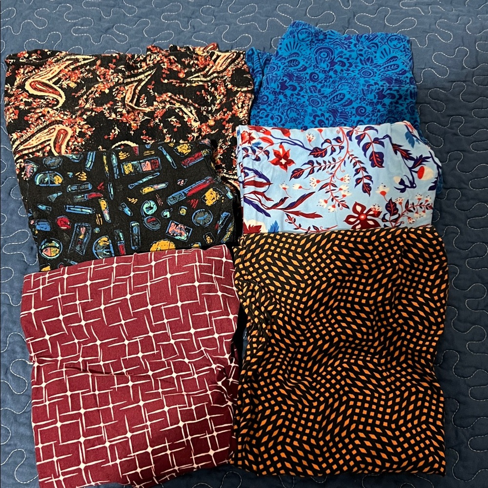 Bundle of 6 LuLaRoe Leggings Sz OS